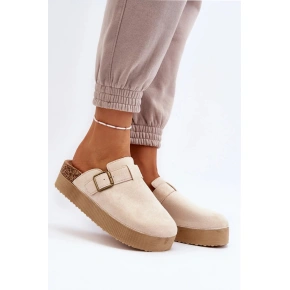 Dámske ponožky / papuče SS-248 Beige - Krok vo veľkom štýle