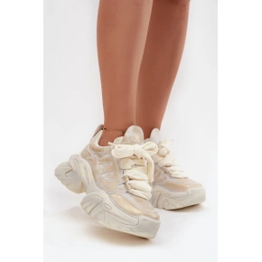 Dámske kožené tenisky SS2N4009 zlaté - GOE