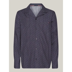 Pánske pyžamové tričko UM0UM02992 02E tmavomodré s potlačou - Tommy Hilfiger