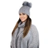 Súprava čiapky a šálu K.22.261.05 Light grey - Kamea