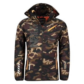 Geographical Norway Softshellová bunda Royaute M WU1057H-GN-KAKI-ORANGE men