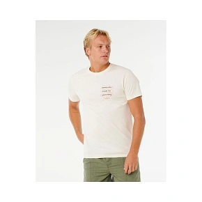 Pánske tričko RIP CURL Vaporcool Search 3 Stacks Tee, biele Pánske tričko RIP CURL Vaporcool Search 3 Stacks Tee, biele