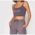 Dámsky crop top O1BA10KASI1 - G9A6 - šedofialová - Guess
