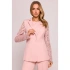 Dámske sako s čipkovanými rukávmi M865 Powder pink - MOE
