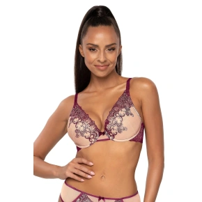 Dámska push-up podprsenka Maureen M-3808/11/1 Fialová s béžovou - MAT Dámska push-up podprsenka Maureen M-3808/11/1 Fialová s béžovou - MAT