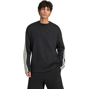 Pánske tričko adidas Kit 3-Stripes Long Sleeve, čierne, KF2427