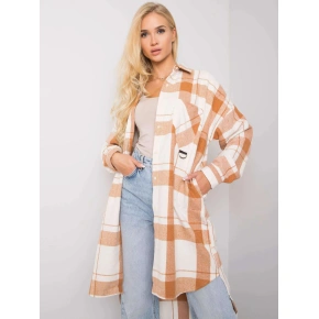 Dámska hrubá košeľa EM KS 604.67P hnedá - Exmoda