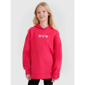 Dievčenská mikina bez prúžkov s kapucňou 4F 4FJRSS25TSWSF2235-62S Dievčenská mikina bez prúžkov s kapucňou 4F 4FJRSS25TSWSF2235-62S