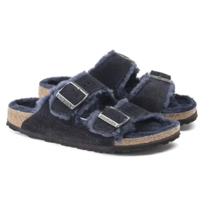 Birkenstock Arizona VL Shearling Midnight Insulated Žabky Suede Leather Narrow (1020583)