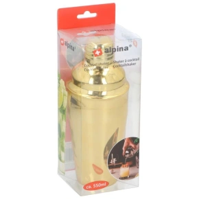 KOKTAILOVÝ ŠEJKER 550ML ALPINA GOLD KOKTAILOVÝ ŠEJKER 550ML ALPINA GOLD