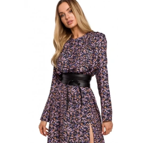 Dámsky opasok z umelej kože M636 čierny - MOE