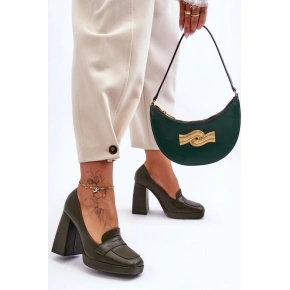 Dámske lodičky na podpätku M046 / 185349 Black - Sweet Shoes