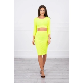 Dámsky set 9084 Neon yellow - K-Fashion