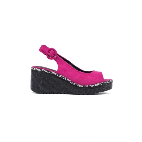 Dámske sandále na podpätku FL1628 Fuchsia - GOODIN