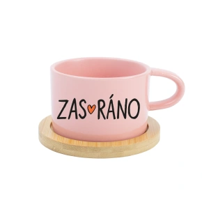 ZAS_RÁNO - ružový pohár na makrónky 200 ml