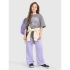 Dievčenské tričko oversize s potlačou 4F 4FJRAW25TTSHF3197-22S