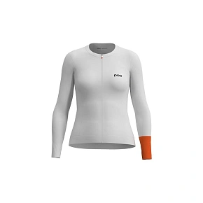 Cyklistické tričko POC W's Cadence L/S Jersey, biele Cyklistické tričko POC W's Cadence L/S Jersey, biele