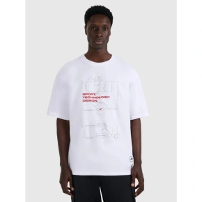 Pánske tričko oversize s potlačou 4F 4FRAW25TTSHM3257-10S Pánske tričko oversize s potlačou 4F 4FRAW25TTSHM3257-10S