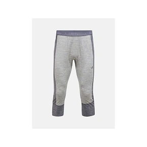 Teplé nohavice PEAK PERFORMANCE Magic 3/4 Long Johns Wool-blend Baselayer Men, sivé Teplé nohavice PEAK PERFORMANCE Magic 3/4 Long Johns Wool-blend Baselayer Men, sivé