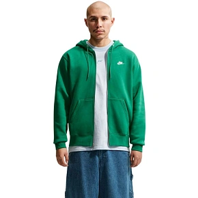Pánska mikina Nike Club BB FZ Hoodie, zelená, FN3861, veľkosť 365 M