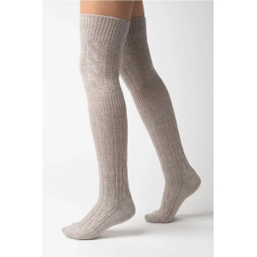 Dámske vlnené vysoké čižmy 089 Light beige - Steven Dámske vlnené vysoké čižmy 089 Light beige - Steven