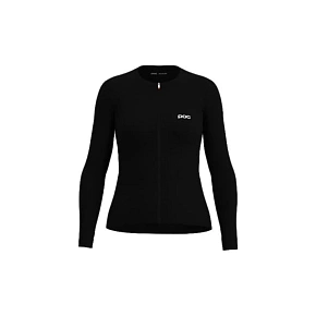 Cyklistické tričko POC W's Cadence L/S Jersey, čierne Cyklistické tričko POC W's Cadence L/S Jersey, čierne