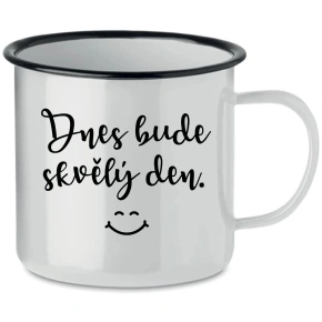 TODAY WILL BE A GREAT DAY - biela plechovka 350 ml