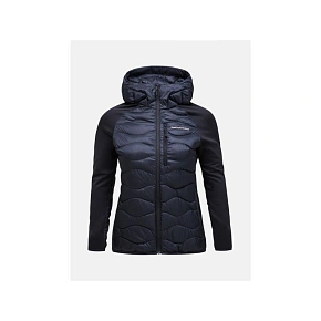 Bunda Peak Performance W Helium Down Hybrid Hood, čierna Bunda Peak Performance W Helium Down Hybrid Hood, čierna