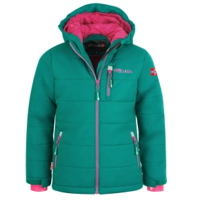 Detská zimná lyžiarska bunda Trollkids Hemsedal Snow Jacket XT with Hood Green (513-312)