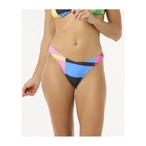 Plavky RIP CURL Las Dalias High Leg Cheeky, tyrkysové Plavky RIP CURL Las Dalias High Leg Cheeky, tyrkysové