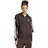 Dámska mikina adidas Essentials 3-Stripes Full-Zip Fleece Hoodie, hnedá, KX0784