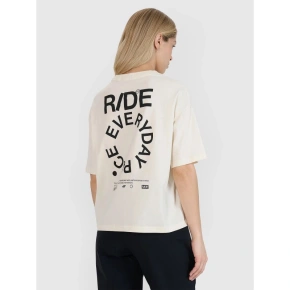 Dámske tričko oversize s potlačou 4F 4FWSS25TTSHF1993-11S