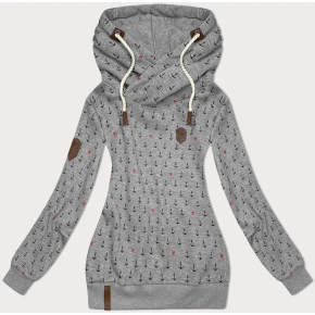 Dámska mikina (2304) sivá s potlačou -Goodlooking