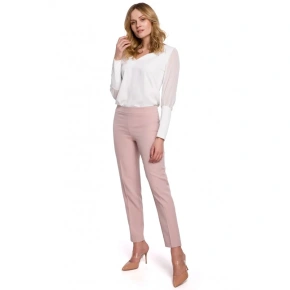 Dámske nohavice s úzkymi nohavicami K055 powder pink - Makover