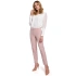 Dámske nohavice s úzkymi nohavicami K055 powder pink - Makover