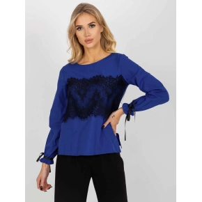 Dámska blúzka LK-BZ-506877.15x Kráľovská modrá s čiernou - FPrice
