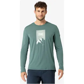 Koszulka z długim rękawem męska SUPER.NATURAL M 2 Pitch LS zielona pánské
