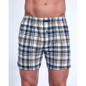 Pánske boxerky Cornette Comfort 002/319 Ecru s modrým vzorom - Cornette