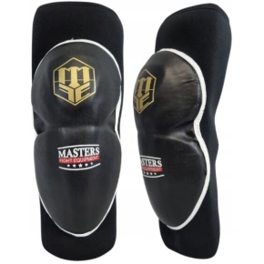 Športové neoprénové chrániče kolien OK-N čierne s bielou a zlatou - MASTERS