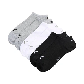 Ponožky Puma Sneaker Plain, balenie po 3 kusoch, sivé, biele, čierne 938624 17 Ponožky Puma Sneaker Plain, balenie po 3 kusoch, sivé, biele, čierne 938624 17