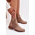 Dámske perforované členkové topánky HY61-8026 Beige - S.Barski