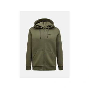 Mikina PEAK PERFORMANCE Original Small Logo Zip Hood Men, zelená Mikina PEAK PERFORMANCE Original Small Logo Zip Hood Men, zelená