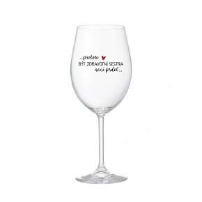 Pohár BECAUSE BEING A NURSE IS NOT A PRELIMINARY - číry pohár na víno 350 ml