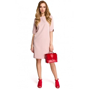 Dámské šaty S113 pudrové - Stylove Dámské šaty S113 pudrové - Stylove