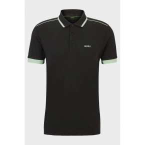 Pánske polo tričko BOSS Paddy 1 Charcoal regular fit black (50512995-016)