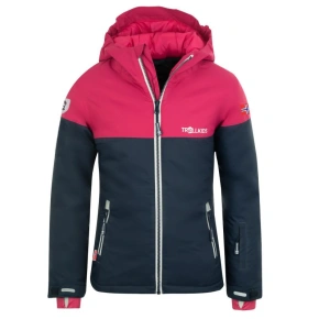 Trollkids Dievčenská bunda s kapucňou Hallingdal Navy blue/pink (223-114)