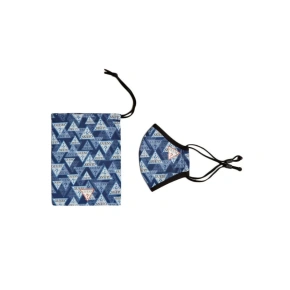 Bavlnená unisex rúško W0YZ14WDXC0-P0TR modrobiela - Guess