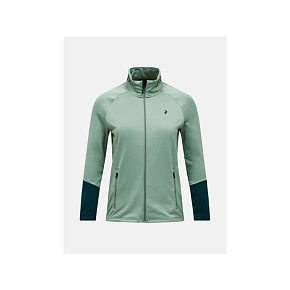 Dámska mikina PEAK PERFORMANCE W Rider Essentials Midlayer Zip Jacket, zelená farba Dámska mikina PEAK PERFORMANCE W Rider Essentials Midlayer Zip Jacket, zelená farba
