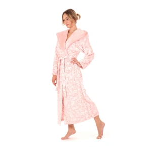 Dámsky župan Flora s kapucňou 3956 3053 pink pearl - Vestis Dámsky župan Flora s kapucňou 3956 3053 pink pearl - Vestis