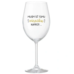 Musím si dať toto víno... - priehľadný pohár na víno 350 ml